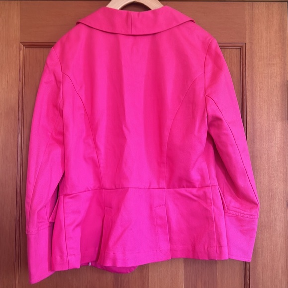 CAbi Bright Pink Cotton Blazer - Picture 3 of 12